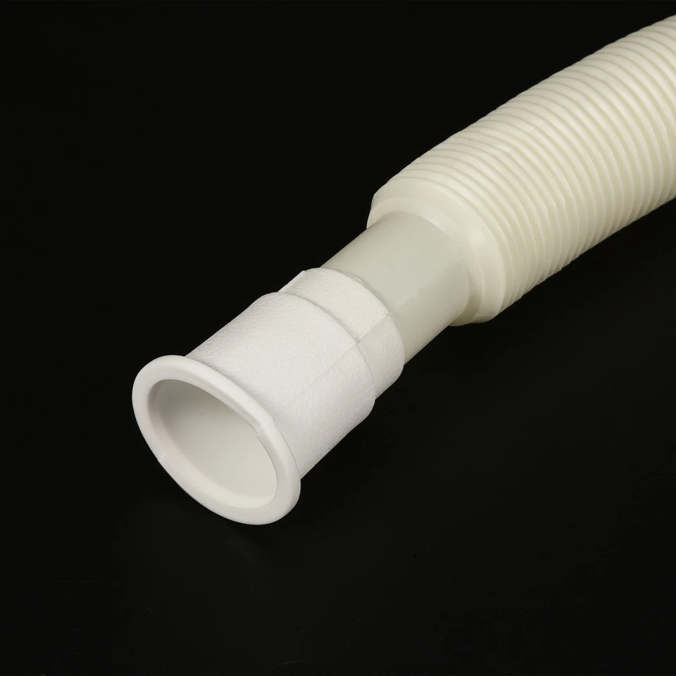 Plastica Drenaggio Tubo Espandibile Lavello Tubo Flessibile, Bianco 2pz - Immagine 4 di 4