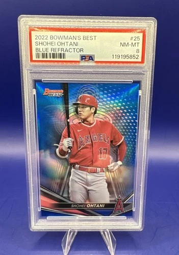 2022 Bowman's Best - Shohei Ohtani #25 Blue Refractor 10/150 PSA 8