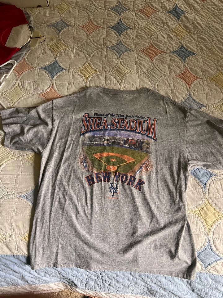 复古纽约大都会队衬衫男式 XLarge Shea 体育场 LEE 运动 2003 — 第 2/3 张图片