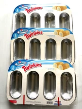 3x Hostess TWINKIES Aluminum BAKING PANS w Lid & Recipe NEW Lot of 3 Kitchen Fun