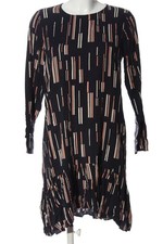 SOFT REBELS Langarmkleid Damen Kleid Gr. DE 36 schwarz-nude-weiß Casual-Look