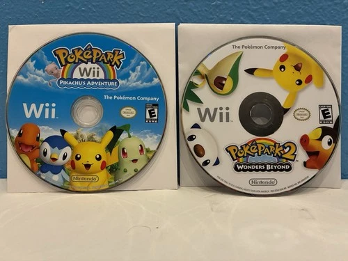 PokePark Pikachu's Adventure 1 and 2 Wonders Beyond Wii Discs Only Lot Wii-U