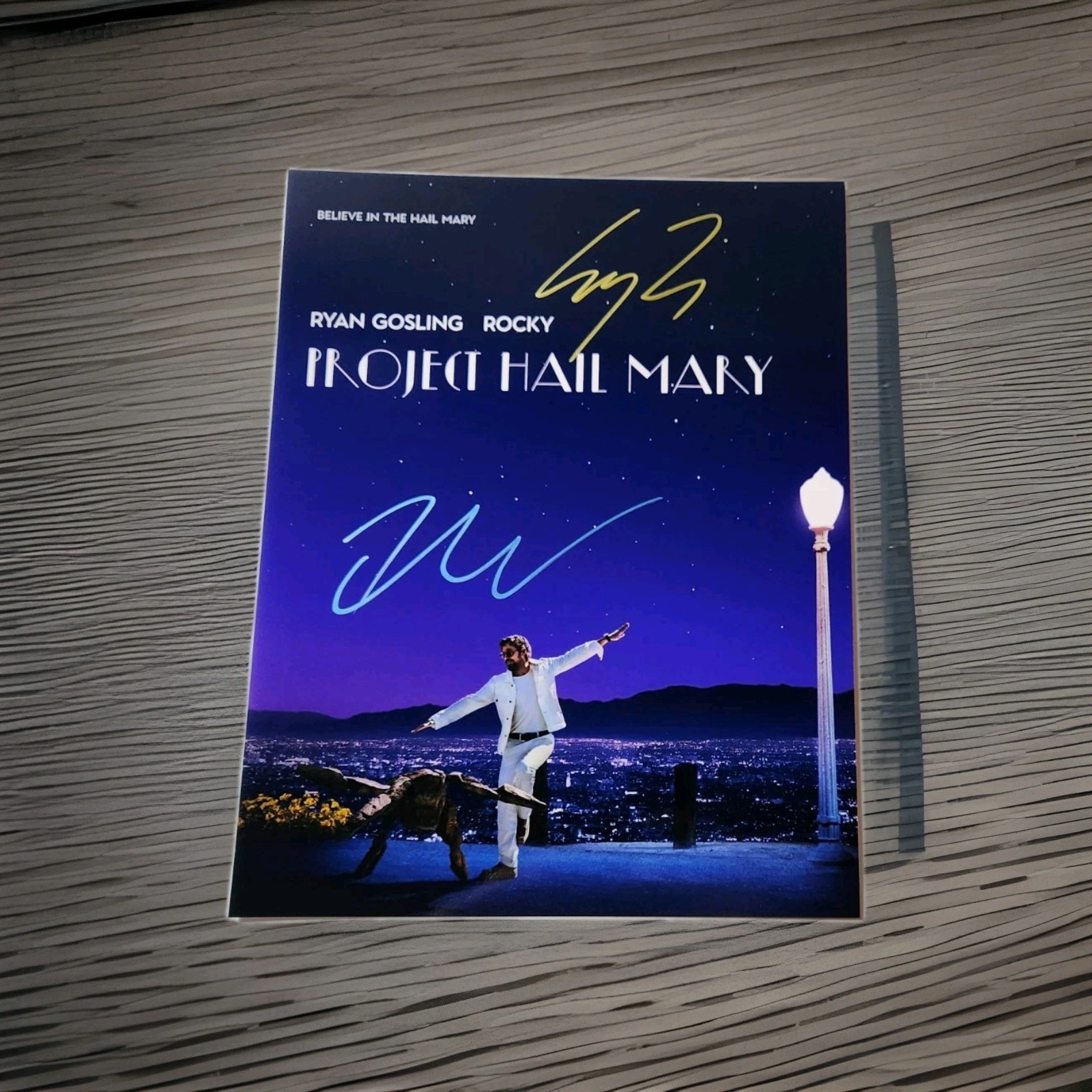 Project Hail Mary RYAN GOSLING ANDY WEIR Autographed 8.5x11  Photo - with COA