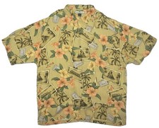 Mens  XL Tommy Bahama Floral Hawaiian Camp Al...