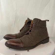 Taft Handmade in Spain Men The Jack Boot Leather Wool Brown 43 EU/ 10 US Lace Up
