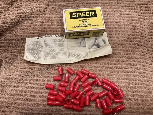 New Speer  Target  38 Plastic Practice Cartridge Cases 50 Total. + Directions  - product listing photo
