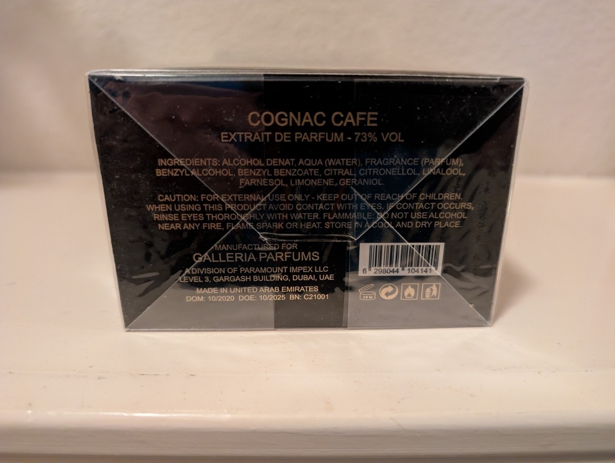 Cognac Cafe by Galleria Parfums Extrait De Parfum 3.4 oz / 100 ml 