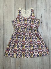 No Boundaries Dress Vibrant Colorful Ikat Print Geometric Size XXL / 2XG (19)
