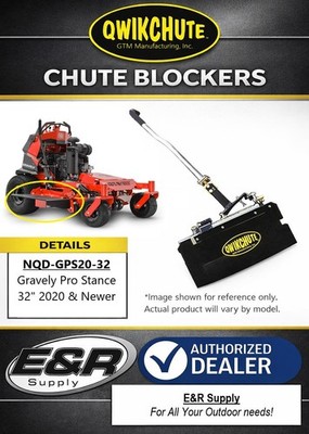 QWIKCHUTE Chute Blocker for GRAVELY Pro-Stance 32'' (2020 & Later), NQD-GP20-32