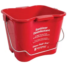 Kleen-Pail Kpp196rd 1 1/2 Gal Curved Rectangular Bucket, Red, Polypropylene
