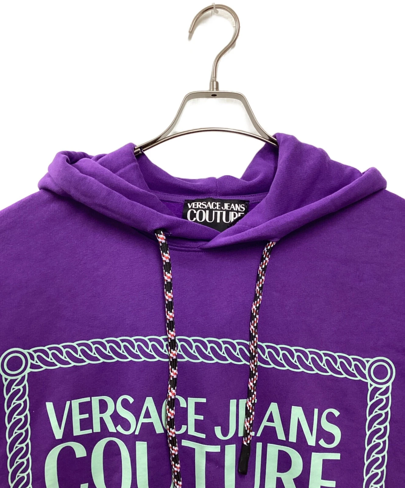 VERSACE JEANS COUTURE Pullover Felpa con Cappuccio Taglia:M Viola Uomo 73GAIT23