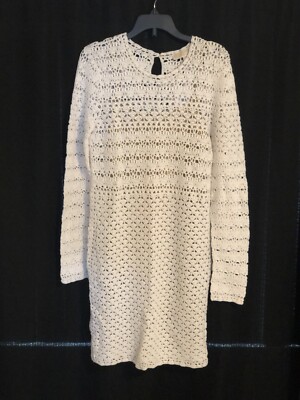michael kors white crochet dress Size XS NWT's Crochet knit bodice color:Azure Floral dress YGroup_elena Women's Satin Cocktail &