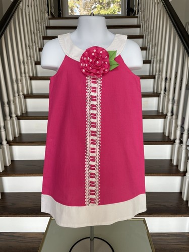 Good Lad Little Girl’s Easter Pink Knit Flower Accent Dress Perfect Size 5
