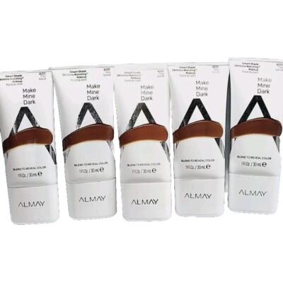 Almay Make Mine DarkSmart Shade Foundation 600 Tr`es Fonce` 1oz Ea Lot Of 5