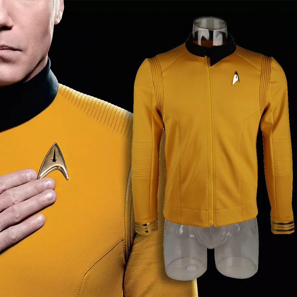 Cosplay Discovery Season 2 Captain Pike 金色衬衫制服徽章套装服装 — 第 2/4 张图片