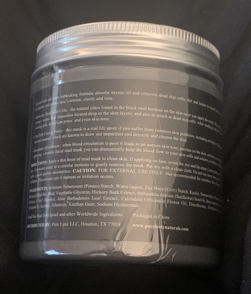 Mascarilla de barro Pure Body Naturals Beauty del Mar Muerto para tratamiento facial, 250 g / 8,8 fl. Foto 2 de 2