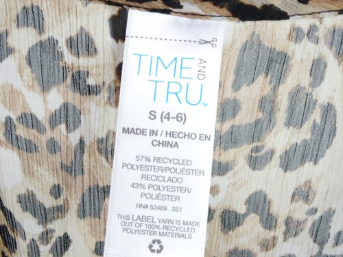 Womens Ladies Multicolor Animal Print Swimwear Coverup Tunic Top Size S 4-6 NEW - Picture 3 of 3