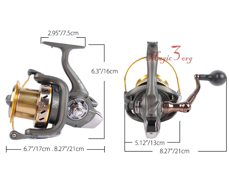 Saltwater Surf Fishing Spinning Reel Boat Long Shot Heavy Duty Shark 10000 12000