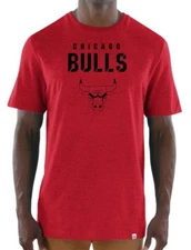 Chicago Bulls Men's Red Tri-Blend Hot Picks Short Sleeve T Shirt