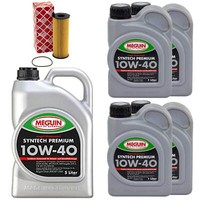 MotoröL Set Syntech Premium 10W-40 Meguin 9 Liter + ÖLfilter FüR Audi A6 A8 2.7