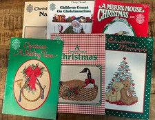 Gloria  Pat Christmas Cross Stitch Lot Of 6 Counted Cross Stitch Books