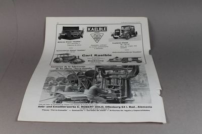 Carl Kaelble , Backnang + Ätz & Emaillierwerk - fremdspr. Reklame v. 1936  /S154