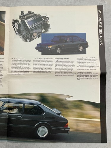 Saab Range UK Market Car Sales Brochure - 1986 - Picture 3 of 5