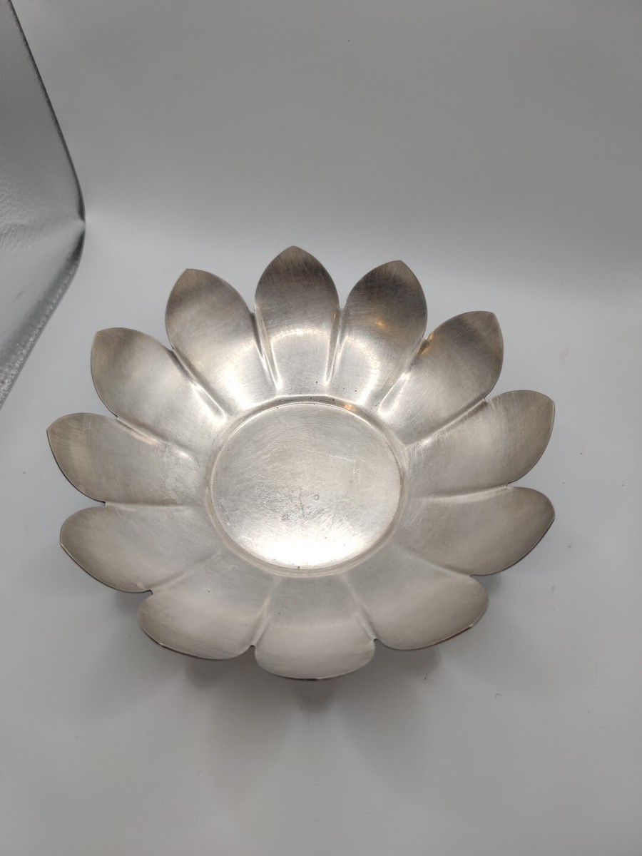 Vintage Flower Frog Silver Plated Lotus / Water Lily Shaped by