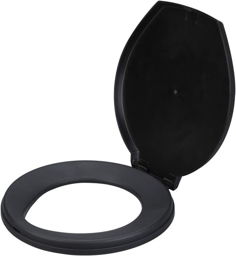 5 Gallon Bucket Toilet Seat with Lid Travel Outdoor Camping Hiking Snap On Black - Picture 5 of 16