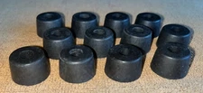 0.9" Base x .56" Tall Heavy Duty Round Rubber Feet Bumpers Steel Washer 12 Pack