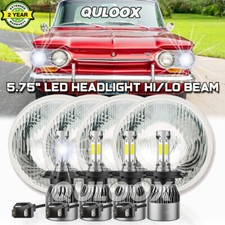 4pcs 5 34 5.75 Round Led Headlights Hilo Beam For Chevrolet Corvair 1960-1969