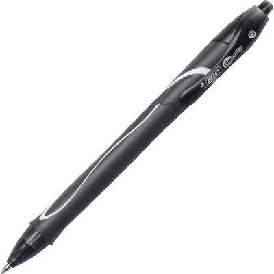 Bic Velocity Gel Pens – 25er Packung, .7 Mm Mine, Schwarz, Einziehbar Mit Gummigriff, Für Gleichmäßiges Schreiben