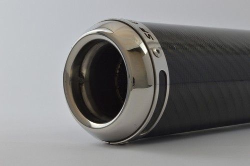 Kawasaki Z750 Auspuff SP Engineering Carbon Fibre Stubby gewölbt GP 2004-2006 - Bild 5 von 9
