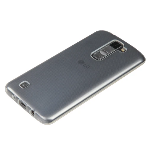 FUNDA DE PIEL DE GEL SUAVE TRANSPARENTE ALTO BRILLO TRANSPARENTE PARA LG Treasure L52VL / K7 Foto 3 de 4