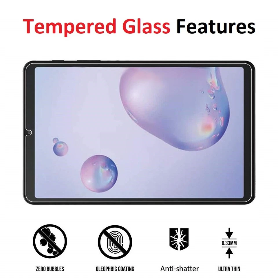 2 PACK Tempered Glass Screen Protector for Samsung Galaxy Tab A9 A8 S9 S8 S7 S6 - Image 2 of 4