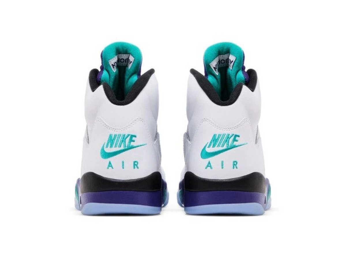 Air Jordan 5 ホワイト/パープル　靴 Nike Air Jordan 5 Retro Grape White purple Mens Basketball