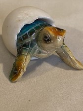 Turtle Hatchling Emerging From Egg Resin Figurine 2