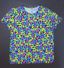 NWOT Jelly Bean Dance Print spandex short sleeve pullover Unisex Sm Child