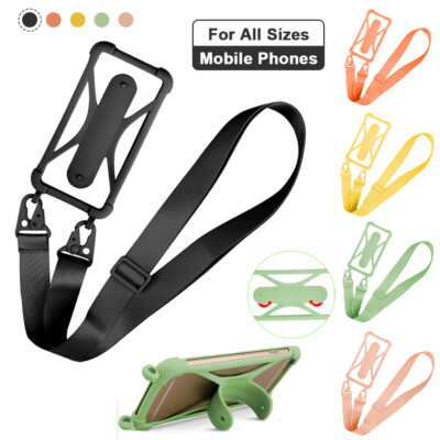 Universal Silicone Lanyard Cover Case Mobile Phone Holder Sling