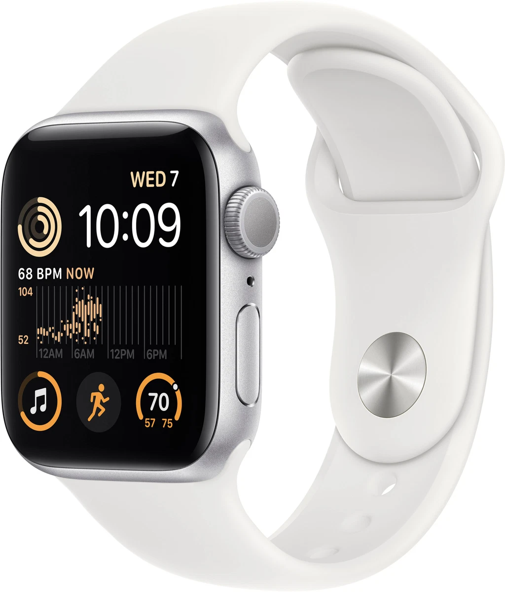 Apple watch 4 silver with hotsell white band