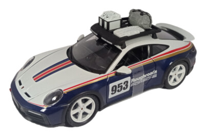 Bburago 28029 Porsche 911 (922) Dakar blau/weiss Maßstab 1:24 Modellauto