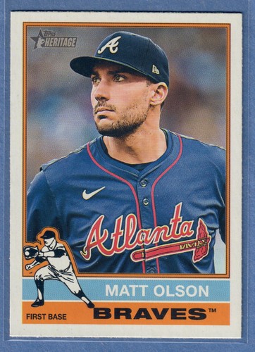 Dibujos animados alternativos Topps Heritage Matt Olson 2025 #102 Braves SP - Imagen 1 de 2