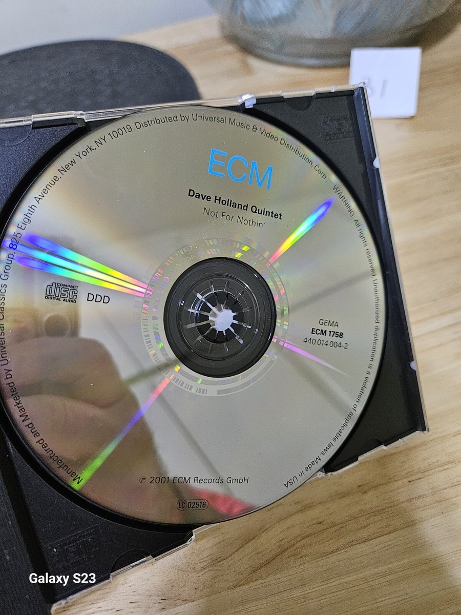 CD Dave Holland Quintet Not For Nothin UCCE1013PROMO ECM Records, ECM Records プロモ /00110 Dave Holland Quintet – Not For Nothin' – CD (Album), 2001
