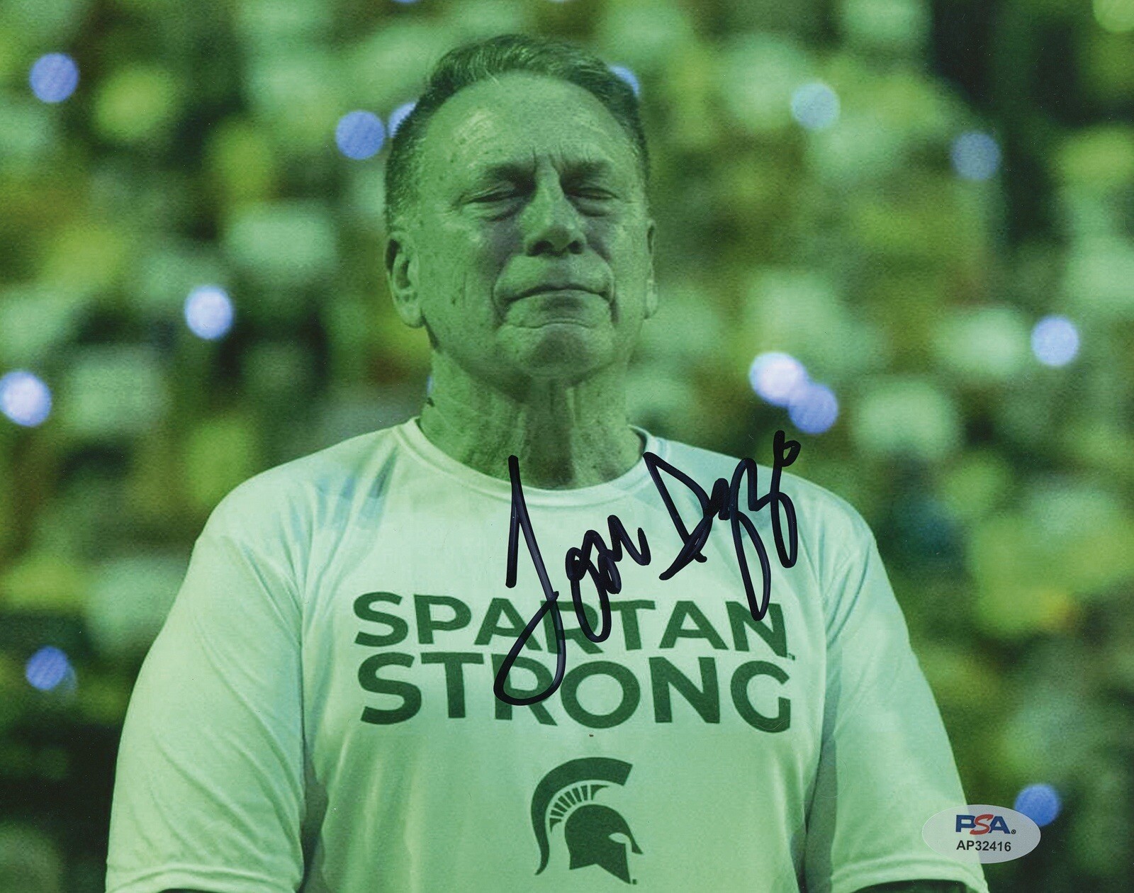 Tom Izzo Autographed Signed Michigan State Spartans 8x10 Photo Psa Dna Coa MSU 