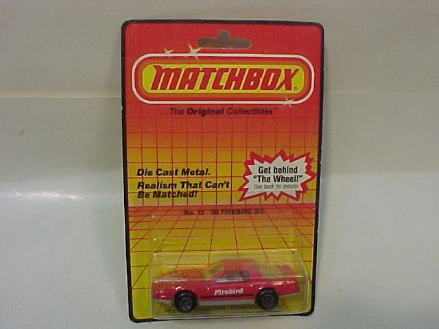 1982 MATCHBOX SUPERFAST #12 RED 82 PONTIAC FIREBIRD S/E NEW ON CARD - Image 2 of 3