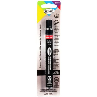 Testors Emaille Lackmarker - flach schwarz - 5A002W7N-1GX03