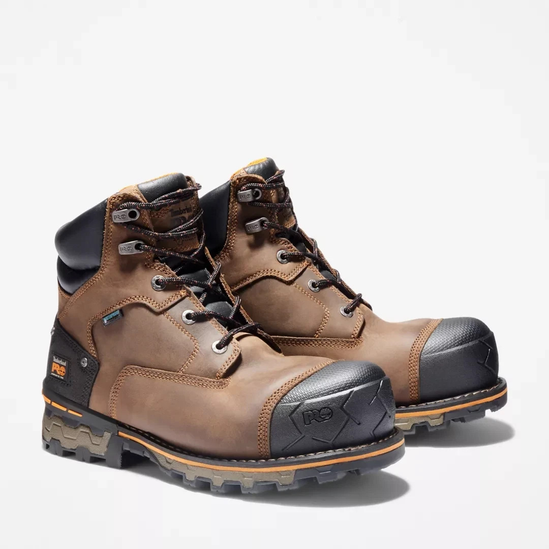 Timberland Pro Boondock TB092615214 Mens 13 Brown Composite Toe