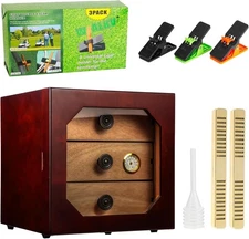 Large Cigar Humidor, Cigar Humidor Cabinets,Cedar Wood Humidor Cigar Box with Ci