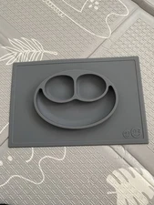 The Original EZPZ Happy Mat Placemat plate in One in Gray toddlers Baby