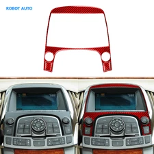 Red Carbon Fiber Central Control Navigation Frame Trim For Buick LaCrosse 10-13